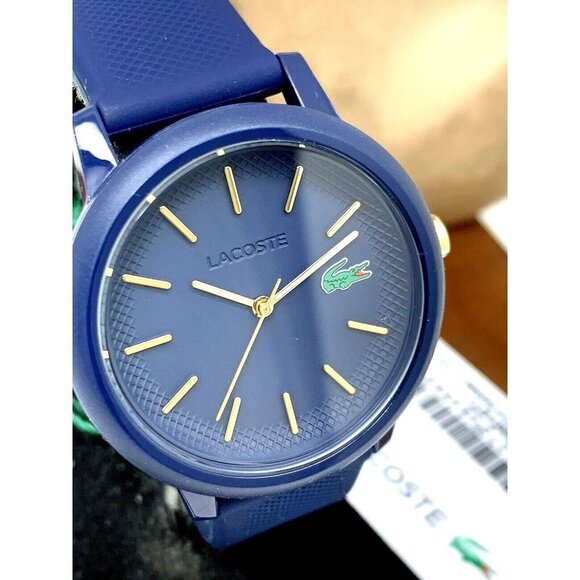 Lacoste Women's Watch 2001271 12.12 Quartz Blue Dial Rubber Band 36mm - Picture 1 of 13